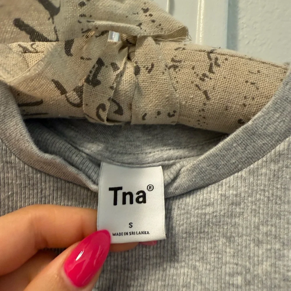 TNA Heather Gray Crop Top